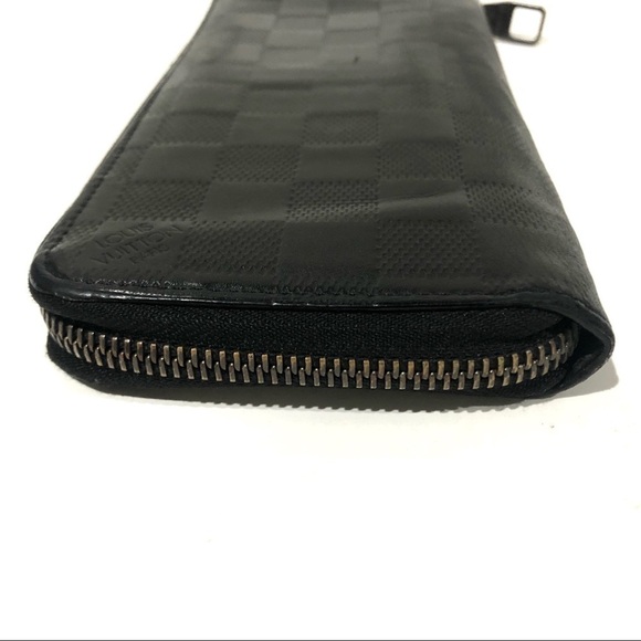 Authentic Louis Vuitton Damier Infini Vertical Leather Zippy Round Long Wallet - Picture 6 of 16